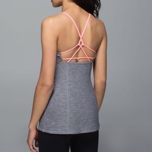 Lululemon Dancing Warrior Tank
Heathered Slate / Grapefruit